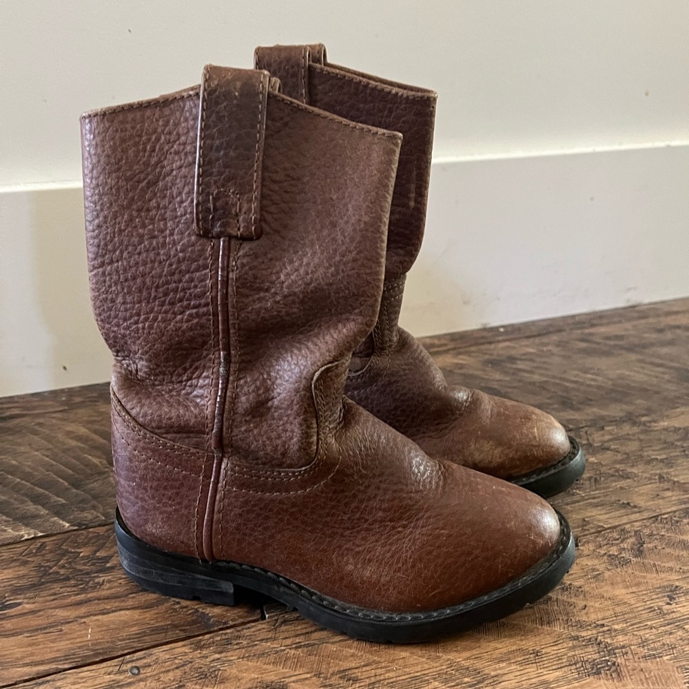 Little Boys Double H Leather Boots